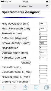 Spectrometer designer