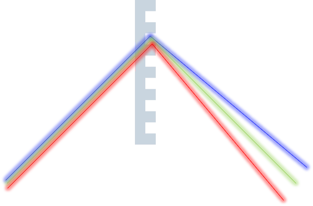 Transmission grating dispersing multiple light wavelengths