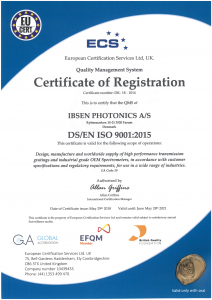 ISO 9001:2015 Certificate of Registration